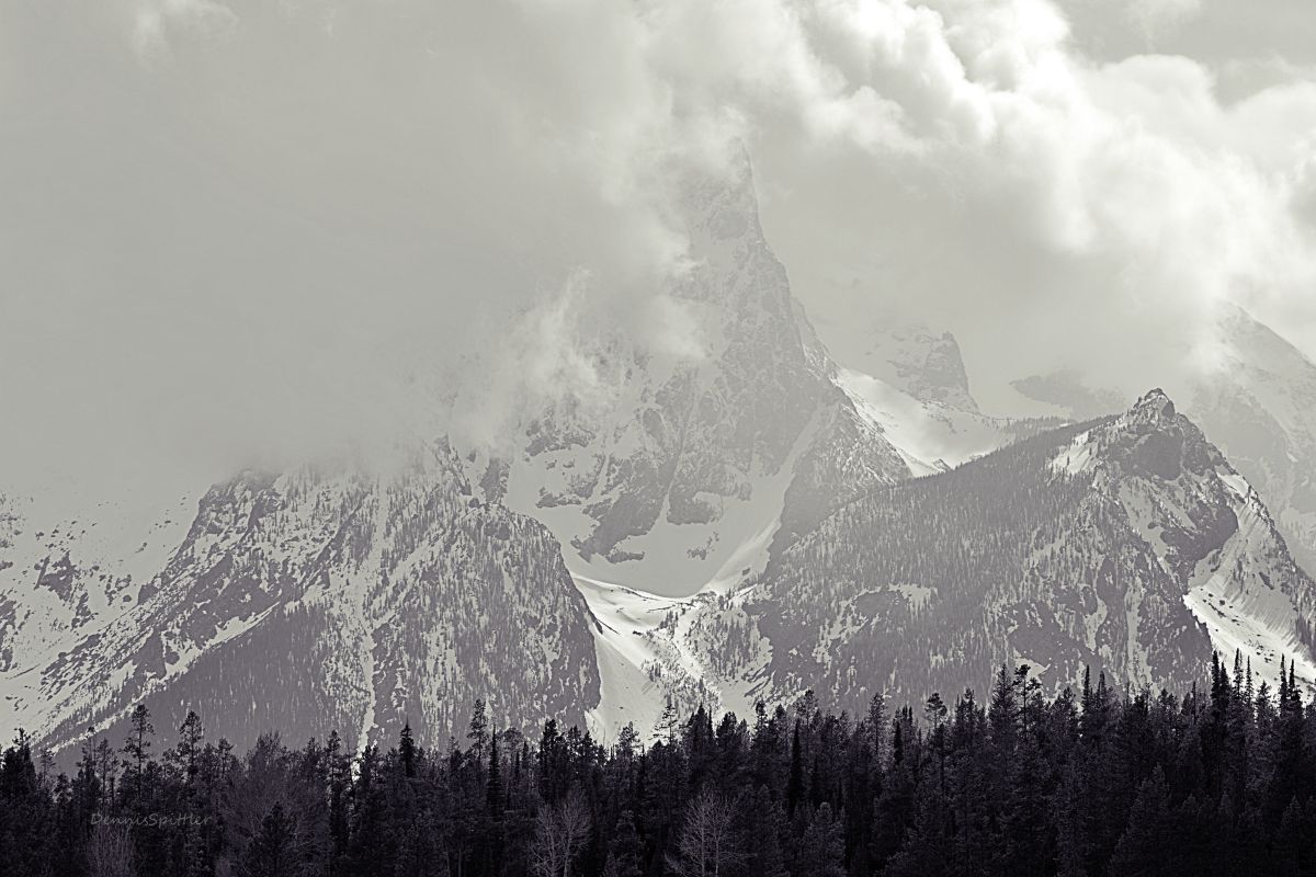Above the Storm — Glacier Peak at Denali in Black & White | Fine Art Landscape Photography Print