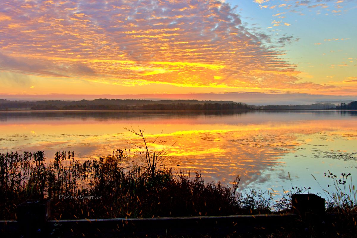 Upstate NY Lake Sunset Photography Print — Golden Hour Nature Wall Art