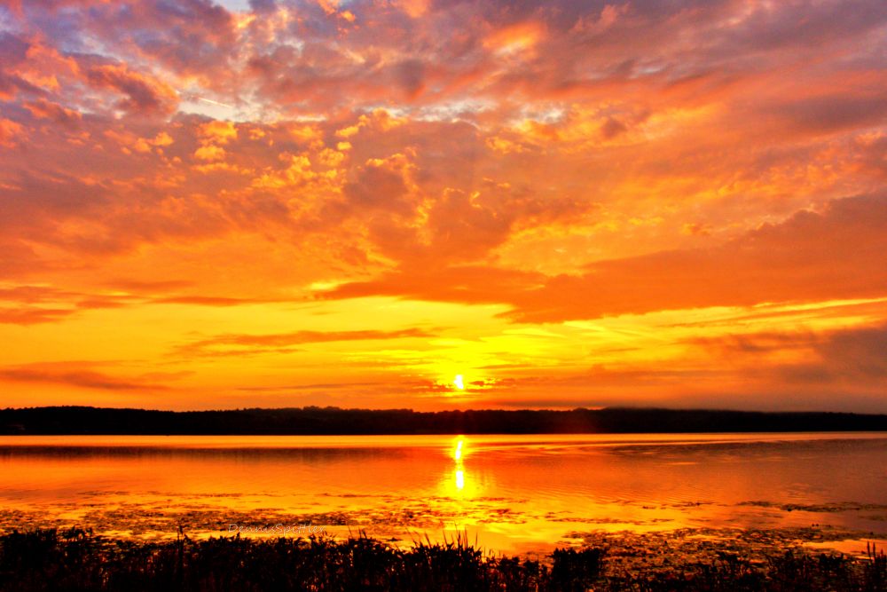Round Lake Sunset Photography Print - Adirondack Nature Wall Art