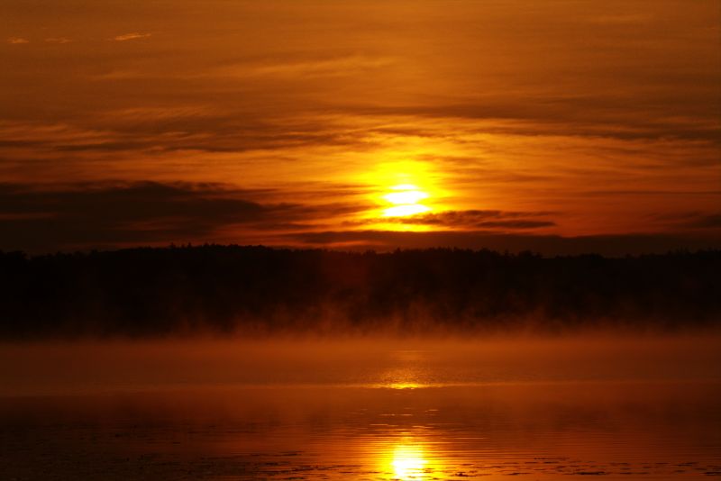 Adirondack Sunset with Ducks on Lake George - Upstate NY Nature Photography Print