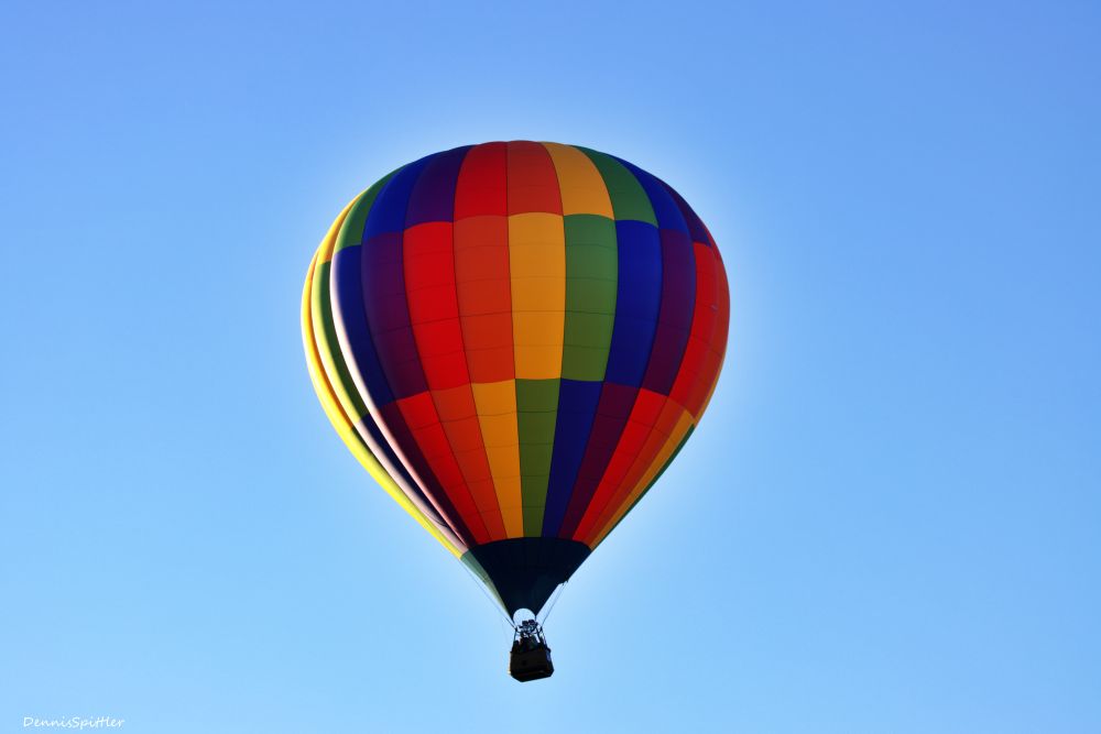 Colorful Hot Air Balloon Photography Print - Blue Sky Fine Art