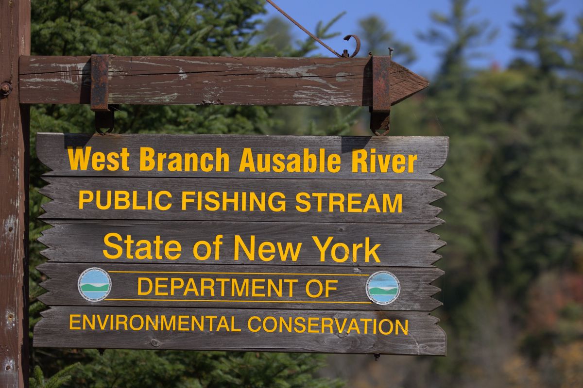 West Branch Ausable River — Public Fishing Stream Sign Photography Print