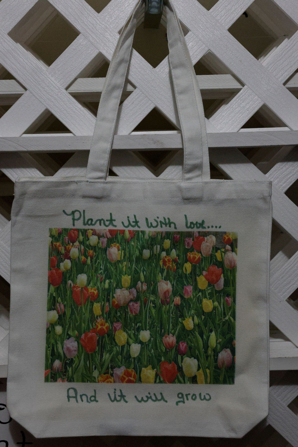 Plant It With Love — Tulip Garden Cotton Tote Bag | EL Photography